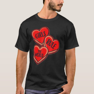 Camiseta Grl Pwr Girl Domina O Mundo Corta Mulheres Feminis