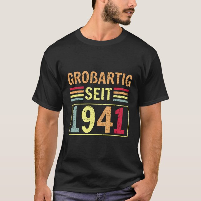 Camiseta Groãčiig Seit 1941 Saudação ao Nascimento B-Dia (Frente)