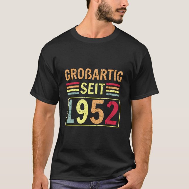 Camiseta Groãÿig Seit 1952 Greeting Birth B-Day (Frente)