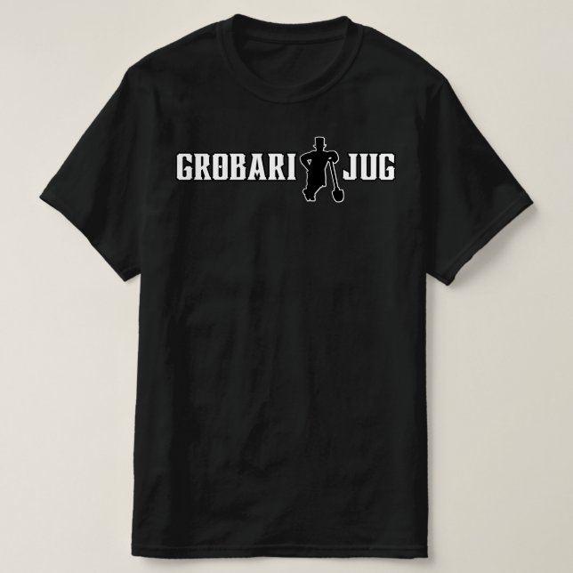 Camiseta Grobari Jug Crno Beli (Frente do Design)
