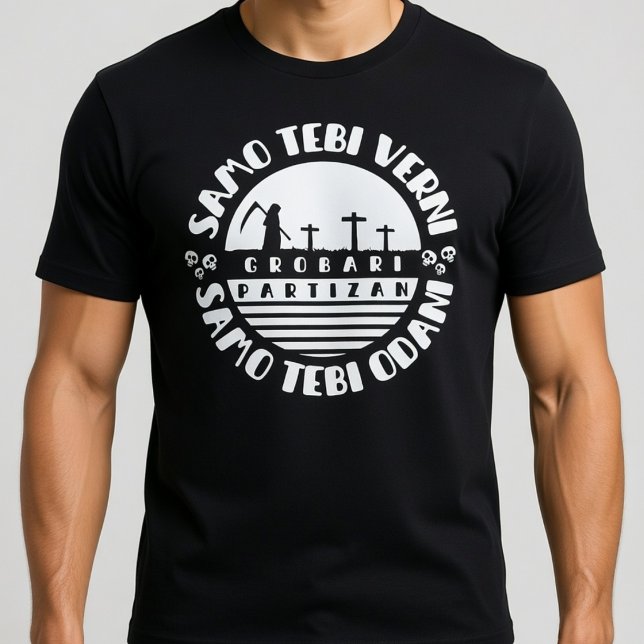 Camiseta Grobari Partizan Crno Beli  (Criador carregado)