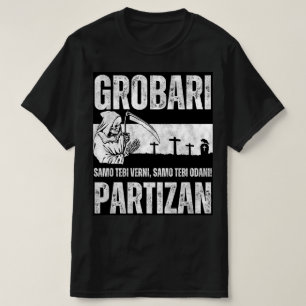 Camiseta Grobari Partizan Preto e Branco