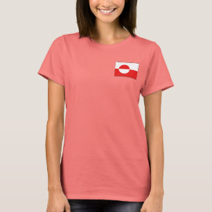 Camiseta Groelândia - Bandeira e Mapa do T-Shirt