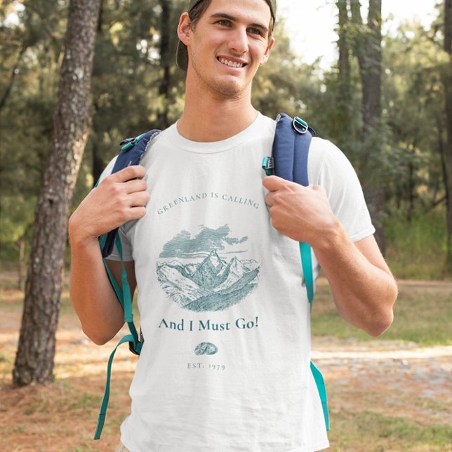 Camiseta Groelândia Está Ligando E Eu Tenho Que Ir (Criador carregado)