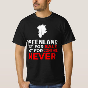 Camiseta Groenlândia – Não à Venda Não ao Controle Nunca