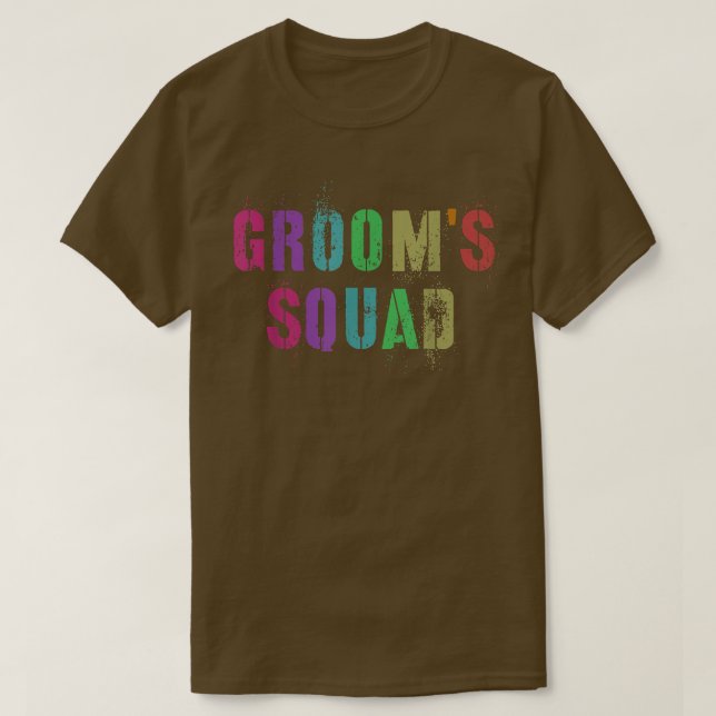Camiseta GROMS SQUAD Bridal Party Amigos da Família (Frente do Design)