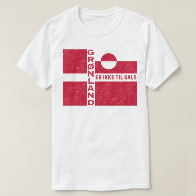 Camiseta Grønland Er Ikke Til Salg Flag (Frente do Design)