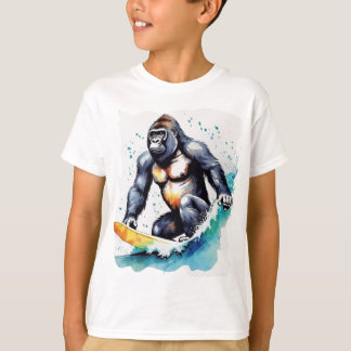 Camiseta Grony gorilla surfando T-Shirt