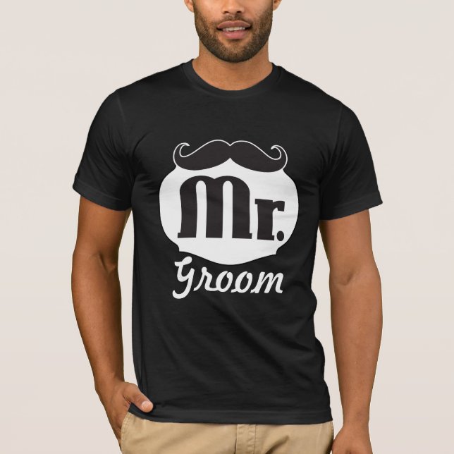 Camiseta Groom Mustache (Frente)