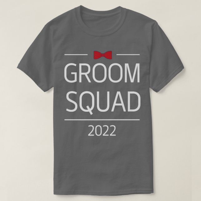 Camiseta Groom Squad Funny Groomsmen Crew Team Bachelor Par (Frente do Design)