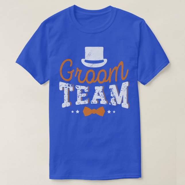 Camiseta Groom Team Engagement Bachelor Party Groomsman  (Frente do Design)
