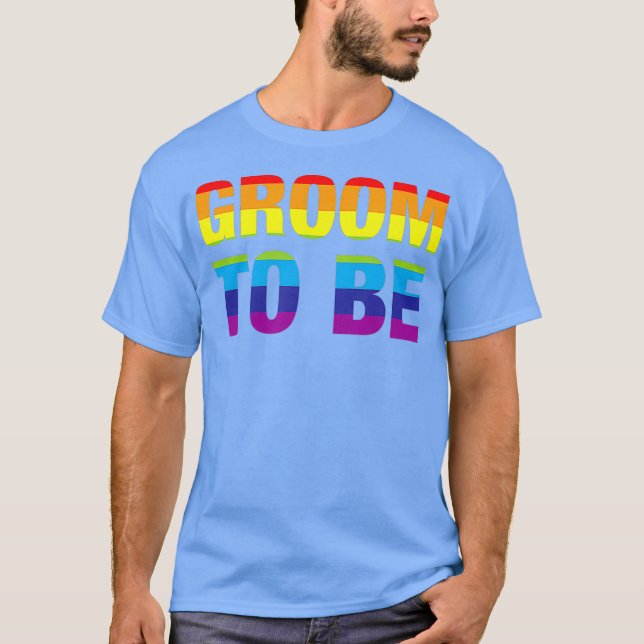 Camiseta Groom To Be LGBT Gay Pride Engagement Party (Frente)