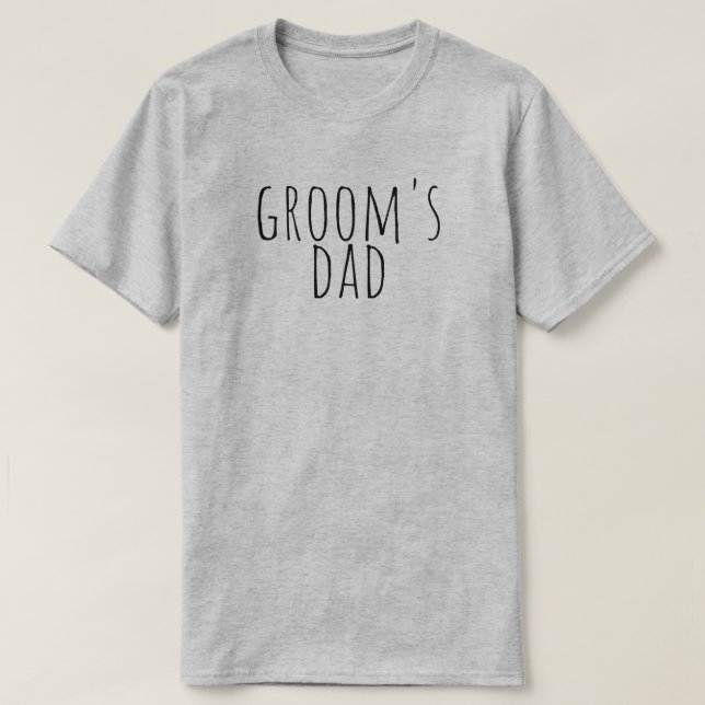 Camiseta Groom's Dad Bridal Party Wedding (Frente do Design)