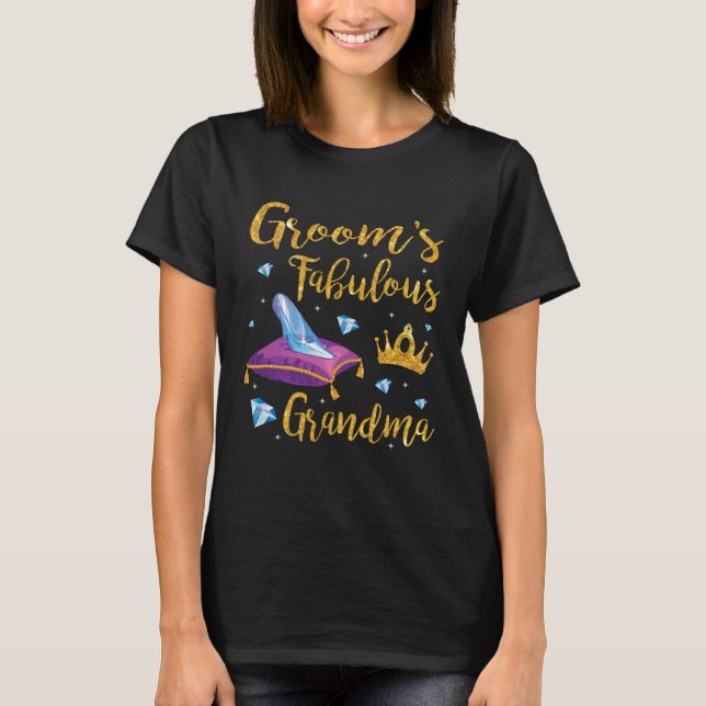 Camiseta Groom's Fabulous Grandma Happy Wedding Married Mem (Frente)
