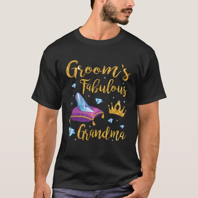 Camiseta Groom's Fabulous Grandma Happy Wedding Married Mem (Frente)