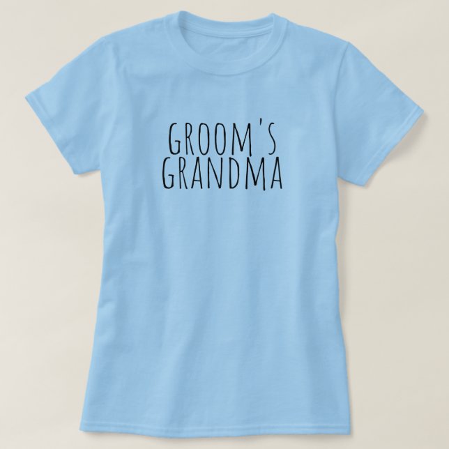 Camiseta Groom's Grandma Bridal Party Wedding (Frente do Design)