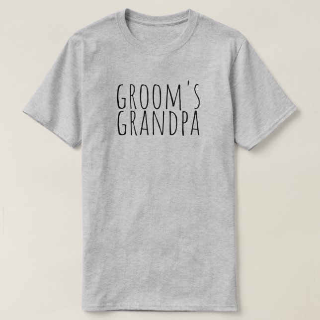 Camiseta Groom's Grandpa Bridal Party Wedding (Frente do Design)