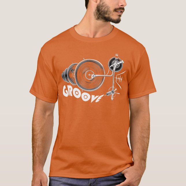 Camiseta groove with turntable as vintage vibes friends (Frente)