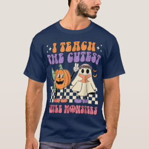 Camiseta Grooveen Halloween Ensina O Pequeno Monstro Mais B