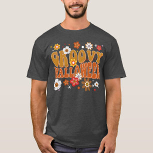 Camiseta Grooveen Halloween Vintage Floral Cute Halloween