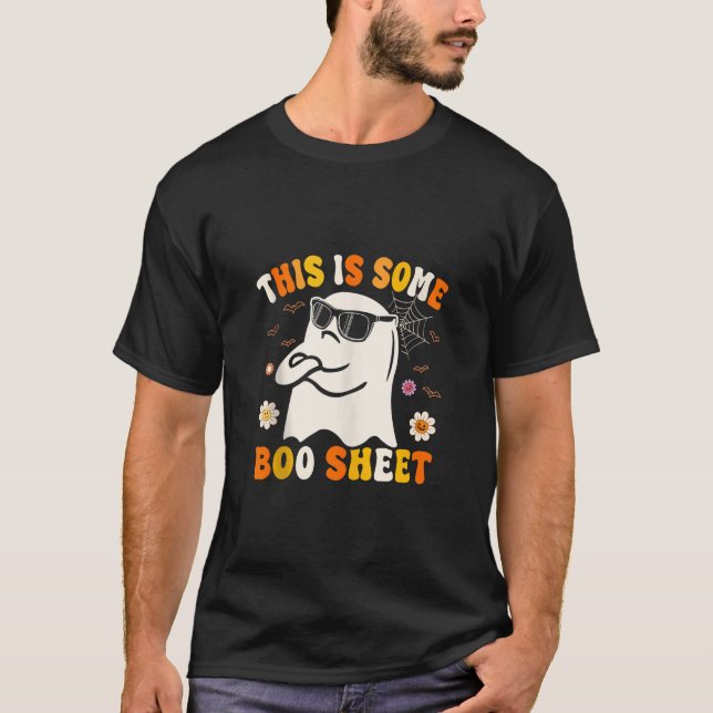 Camiseta Grooven Halloween Boo Figurume de Fantasma Este é  (Frente)