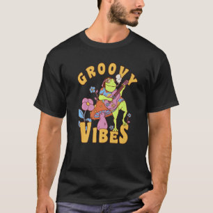 Camiseta Grooves Retro Sapo Tocando Violão Cogumelo Fl