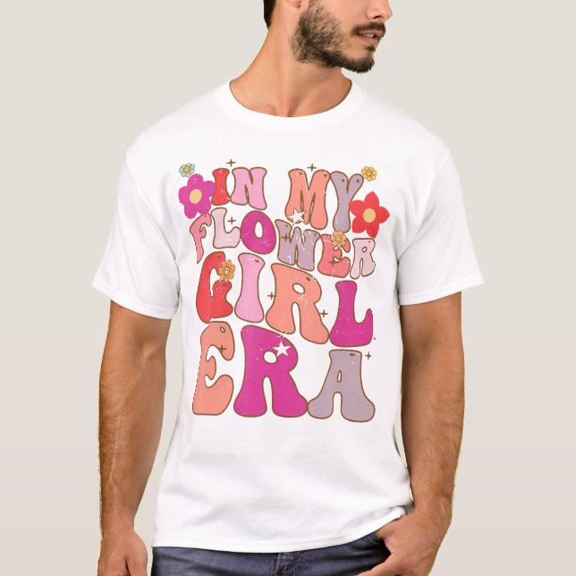 Camiseta Groovin In My Flower Girl Era Retro Sister Toddler (Frente)