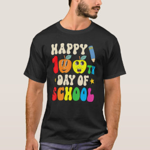 Camiseta Groovy 100 Day Of School Teachers Happy 100º Dia
