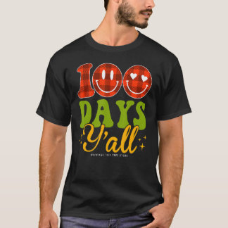 Camiseta Groovy 100 Dias De Estudantes Escolares Professore