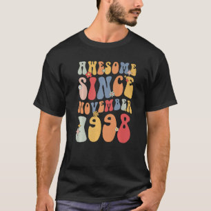 Camiseta Groovy 1998 Espetacular desde novembro de 24 de no