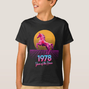Camiseta Groovy 2026 Ano do Cavalo 1978 48º Aniversário Lua