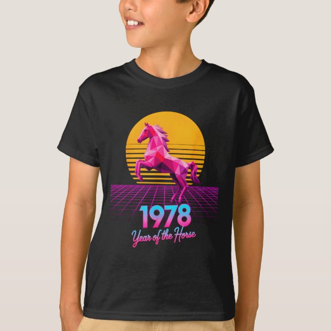 Camiseta Groovy 2026 Horse Year 1978 48th Birthday Lunar La (Frente)
