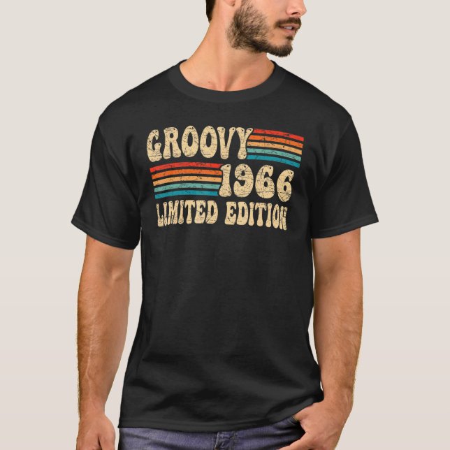 Camiseta Groovy 56º aniversário 1966 56 anos Groovy 1966 (Frente)