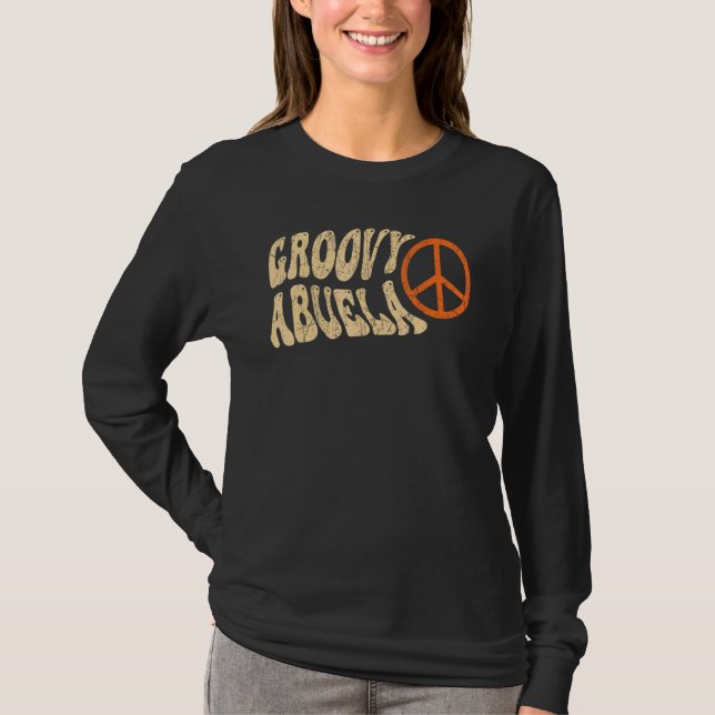 Camiseta Groovy Abuela 70s Aesthetic Nostalgia 1970's Mexic (Frente)