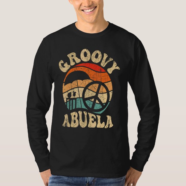 Camiseta Groovy Abuela 70s Aesthetic Nostalgia 1970's Mexic (Frente)