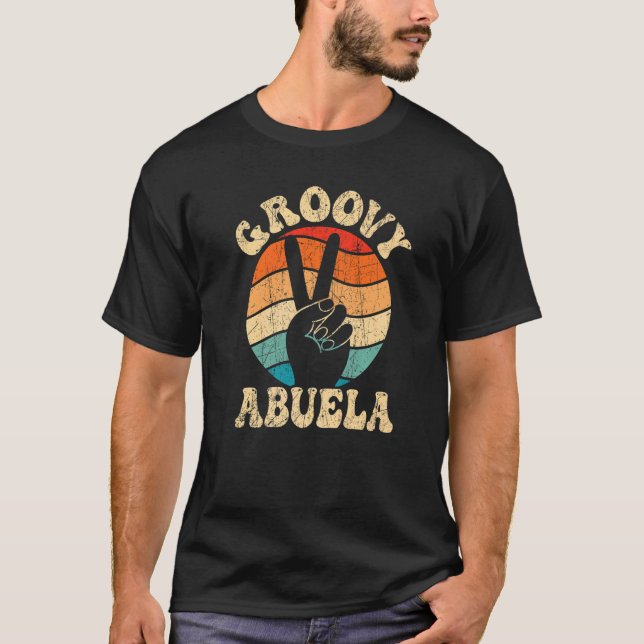 Camiseta Groovy Abuela 70s Aesthetic Nostalgia 1970's Mexic (Frente)