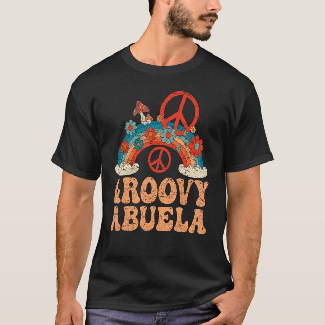 Camiseta Groovy Abuela 70s Aesthetic Nostalgia 1970's Mexic (Frente)