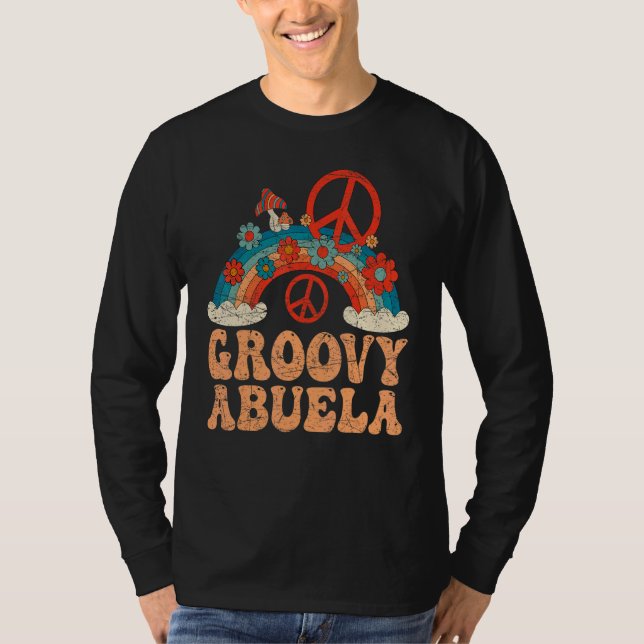 Camiseta Groovy Abuela 70s Aesthetic Nostalgia 1970's Mexic (Frente)