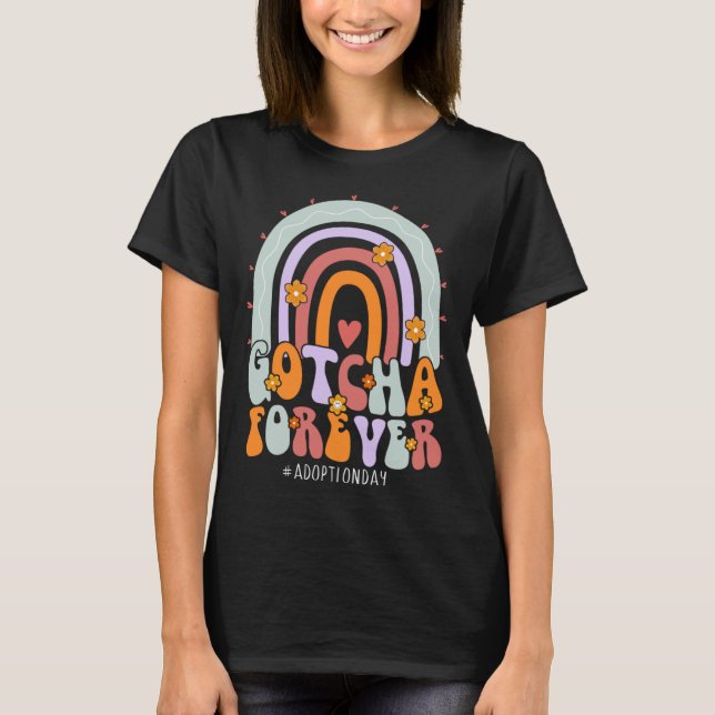 Camiseta Groovy Adoption Day Family kids Foster Care Gotcha (Frente)