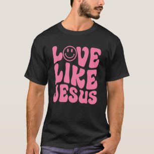 Camiseta Groovy Amor Como Jesus Deus Religioso Trabalho Cri