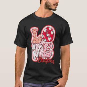 Camiseta Groovy Amor Natal Rétro Jingle Feliz Natal