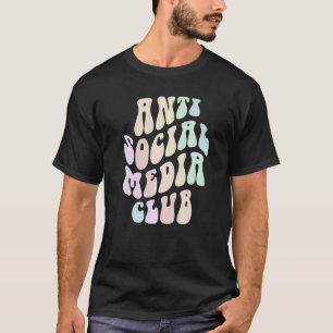 Camiseta Groovy ANTI SOCIAL MEDIA CLUB Retro Introduverter 