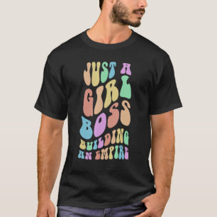 Camiseta Groovy APENAS UMA CHEFE DE MULHER CONSTRUINDO UM I
