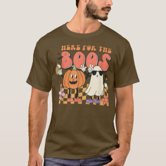 Camiseta Groovy Aqui Para A Roda Do Fantasma Da Boos Pumpki