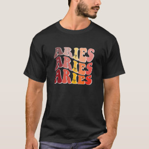 Camiseta Groovy Aries Astrologia Zodiac Sinal Março Bir