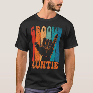 Camiseta Groovy Auntie 70s Aesthetic Nostalgia 1970's Retro