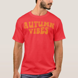 Camiseta Groovy Autumn Vibes Retrai Sua Queda No Outono De