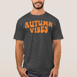 Camiseta Groovy Autumn Vibes Retrai Sua Queda No Outono De