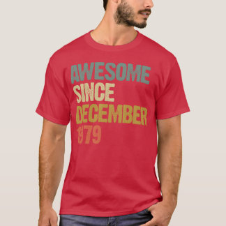 Camiseta Groovy Awesome Since December 1979 Vintage Gift re