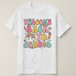 Camiseta Groovy Back to School Shirt – Retro Rainbow Teache